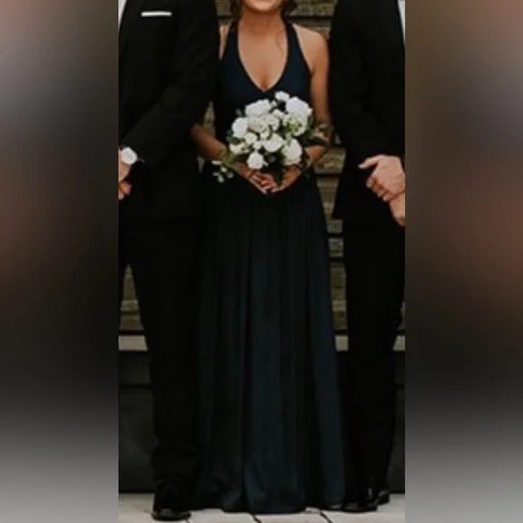 Vera Wang navy bridesmaids dress - sz 2 - Picture 2 of 6